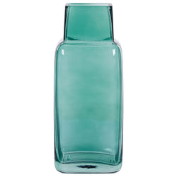 Flower Vase MERBAKA Glass 26 cm Emerald Green