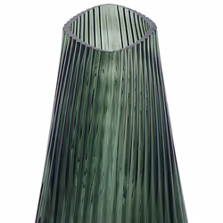 Flower Vase MARPISSA Glass 26 cm Dark Green