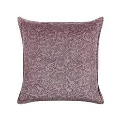 Velvet Cushion Floral Motif 45 x 45 cm Pink KALMIA