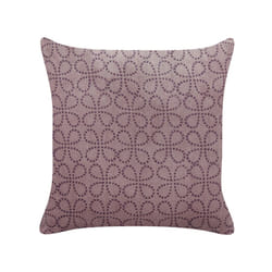 Velvet Cushion Geometric Pattern 45 x 45 cm Pink LARKSPUR