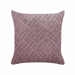 Set of 2 Velvet Cushions Geometric Pattern 45 x 45 cm Pink LARKSPUR
