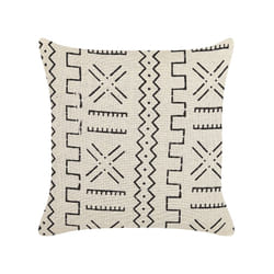 Cotton Cushion Geometric Pattern 45 x 45 cm White and Black MYRICA