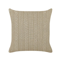 Cotton Cushion Geometric Pattern 45 x 45 cm Taupe SENECIO