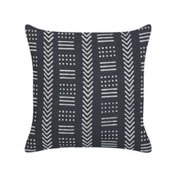 Cotton Cushion Geometric Pattern 45 x 45 cm Black and White BENZOIN