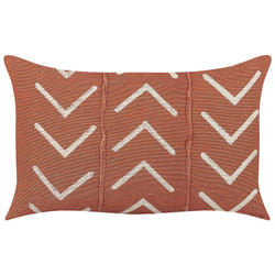 Cotton Cushion Geometric Pattern 35 x 55 cm Orange ALBIUM