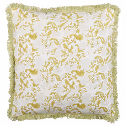 Set of 2 Decorative Cushions FILIX Cotton 45 x 45 cm Green Floral Pattern