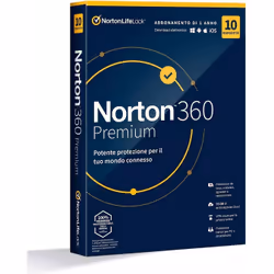 Symantec Norton 360 Premium, 10 license(s), 1 year(s), Base, Download
