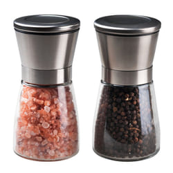Deiss PRO Salt and Pepper Mill Set - Salt and Pepper Grinders with Adjustable Ceramic Rotor - Compact & Elegant Design