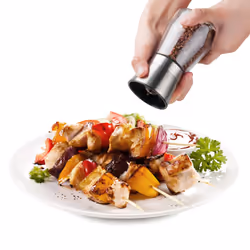Deiss PRO Salt and Pepper Mill Set - Salt and Pepper Grinders with Adjustable Ceramic Rotor - Compact & Elegant Design