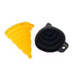 Deiss PRO Silicone Kitchen Funnel Set - Rounded & Squared Funnels - Food Grade, BPA Free, Dishwasher Safe - Set of 2 Yellow a ...