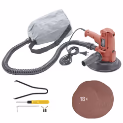 AREBOS 710W Ceiling Sander with Suction and 18x Sandpaper | 6 Speed Levels | 1.500-3.000 RPM | Drywall Sander / Wall Sander