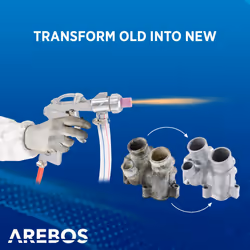 AREBOS Sand Blasting Cabinet 90L | Sand Blasting Machine |incl. blasting gun with 4 ceramic nozzles | gloves | viewing window + 5 replacement foils