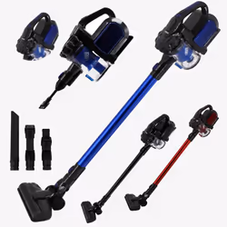 AREBOS cordless vacuum cleaner | 2-in-1 hand and floor | 2 powerful suction modes | Bagless |up to 55 minutes |wall charging ...