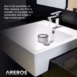 AREBOS Ash Vacuum Cleaner Premium 20 L 1200 W Chimney Vacuum Cleaner incl. HEPA