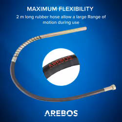 AREBOS Electric Concrete Vibrator Portable 230V 580W Hand Held Concrete Mixer 4000RPM 1.5M