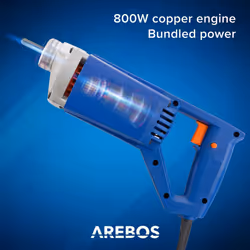 AREBOS Electric Concrete Vibrator Portable 230V 800W Hand Held Concrete Mixer 5600RPM 1.5M
