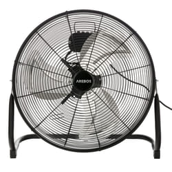 AREBOS Floor Fan Wind Machine 20 inch Ã50 Air Cooler Fan Hall Fan Black