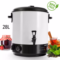 AREBOS Electric Catering Hot Drink Dispenser Mulled Wine Dispenser with Timer and Thermostat 1800 W