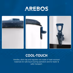 AREBOS Electric Catering Hot Drink Dispenser Mulled Wine Dispenser with Timer and Thermostat  1800 W