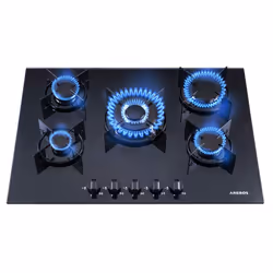 AREBOS gas hob 5 burners glass ceramic gas cooker built-in cooker natural gas
