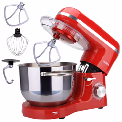 Stand Mixer Food Processer 1500W | Mixer with 6L Stainless Steel Mixing Bowl |Red