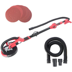 AREBOS Long-Neck Sander Standard (710 watt, Ã 225 mm, Speed Control, Telescopic Rod, Suction System, swiveling Head, 6 Sanding Discs Included).