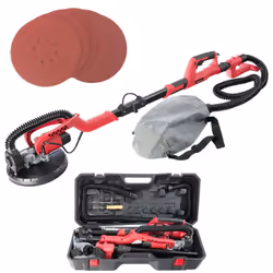 AREBOS Long Neck Sander Drywall  Sander With Pads 750 W 225 mm Random Orbital Sander