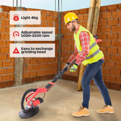 AREBOS Disc Sander | Long Neck Sander Drywall  Sander With Pads  | Sanding Head Ã 225 mm 710W
