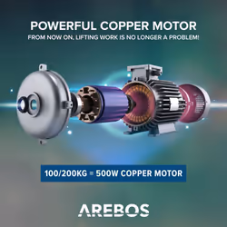 AREBOS Electric Cable Winch Motor Winch Cable Hoist Winch 100-200 kg