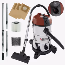 AREBOS Industrial Vacuum Cleaner 5-in-1 Wet and Dry Vacuum Cleaner 1300 W Ash /Fireplace / Grill with and without Bag Bagless ...