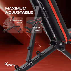 KM-Fit Folding Weight Bench Multifunction Training Fitness Ab Trainer 400 kg