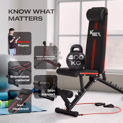 KM-Fit Folding Weight Bench Multifunction Training Fitness Ab Trainer 400 kg