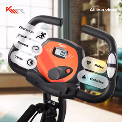 KM-Fit exercise bike, fitness bike, foldable fitness bike, up to 100 kg
