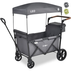 FableKids LEO X2Lite Foldable Cart with Roof Fossil Grey