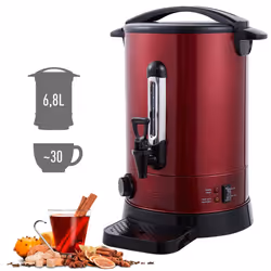 AREBOS Catering Urn | Mulled Wine Cooker 950W Hot Drink Dispenser 6.8L with Drip Tray, Outlet Tap, Thermostat and Overheating ...