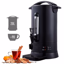 AREBOS Catering Urn | Mulled Wine Cooker 1650 W | Hot Drink Dispenser 20 L with Drip Tray | Outlet Tap | Thermostat and Overh ...