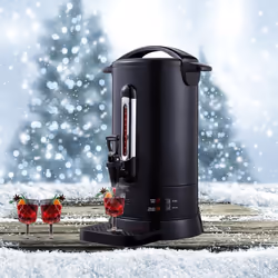 AREBOS Catering Urn | Mulled Wine Cooker 1650 W | Hot Drink Dispenser 20 L with Drip Tray | Outlet Tap | Thermostat and Overheating Protection | Black