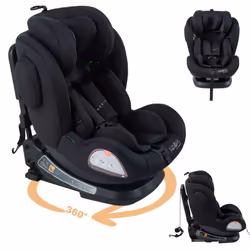 FableKids child car seat with Isofix | 360° rotatable | child seat i-Size 40 -150 cm | 5-point safety harness | 8-way adjust ...
