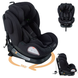 FableKids child car seat with Isofix | 360Â° rotatable | child seat i-Size 40 -150 cm | 5-point safety harness | 8-way adjustable headrest | Black