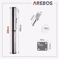 Arebos 4252023109512 garden/pool shower - Additional view 7