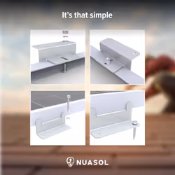 NuaSol - NuaFix 16x Z-bracket for photovoltaic solar panel mounting - aluminium