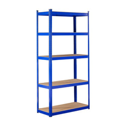 AREBOS Heavy Duty Shelving 180 x 90 x 40 cm | 875kg load capacity | 0,63 mm | 5 MDF boards Shelving Storage Shelving Cellar Shelving | Blue