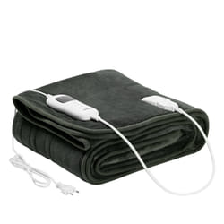 AREBOS Electric Blanket 160x120cm | heated blanket | machine washable | preheating function| 9 heat settings| incl. removable controller | Anthracite
