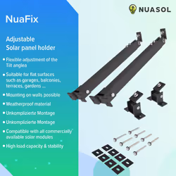 NuaSol Elevation Solar Module Mounting Balcony Power Plant Flat Roof Facade PV