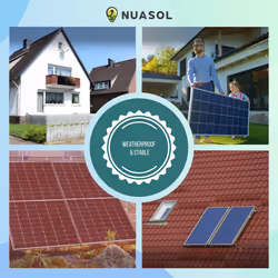 NuaSol Elevation Solar Module Mounting Balcony Power Plant Flat Roof Facade PV