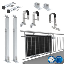 NuaSol Balcony Power Plant Bracket Railing Fastening 1 Solar Module Photovoltaic