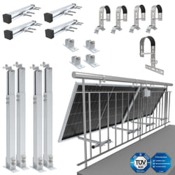 NuaSol Balcony Power Plant Bracket Railing Fastening 2 Solar Module Photovoltaic
