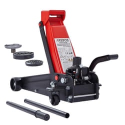 AREBOS 3T Hydraulic Trolley Floor Car Jack with integrated foot pedal | Underride height 130-508 mm |2 pads|Quick Lift Jack Stand