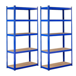 AREBOS Set of 2 Heavy Duty Shelving Cellar Shelving Boltless Shelving Storage Shelving Workshop Shelving 180 x 90 x 40 cm