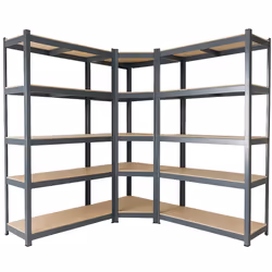 AREBOS Set of 3 Heavy Duty Corner Shelving Storage Shelving Boltless Shelving Cellar Shelving